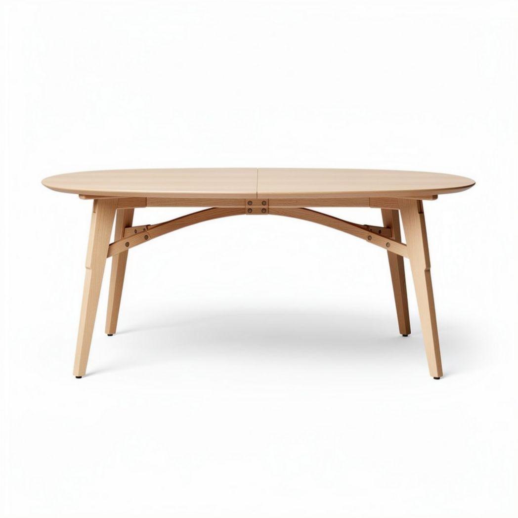 Table rectangulaire en bois naturel 200 x 100 x 75cm pour salle à manger
