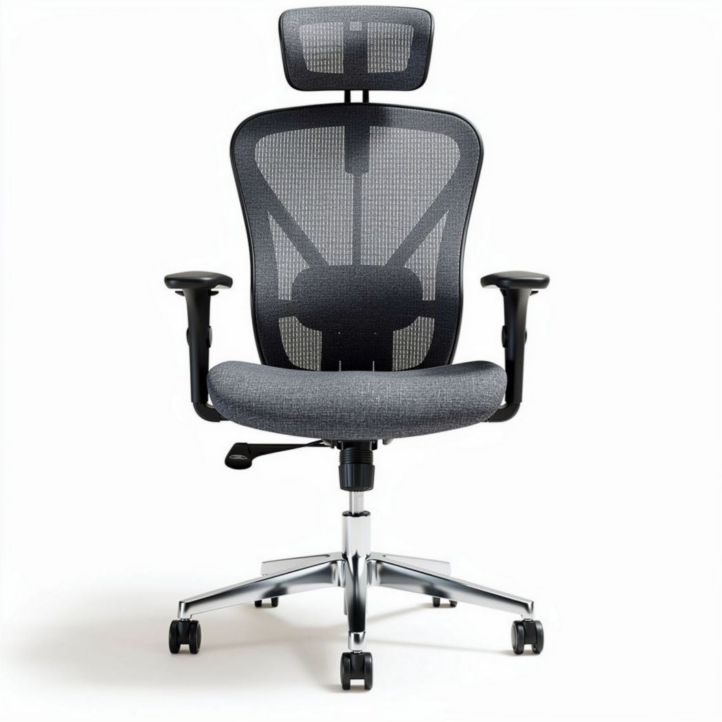 Chaise de bureau ajustable en simili cuir blanc avec base en bois 60 x 60 x 100cm