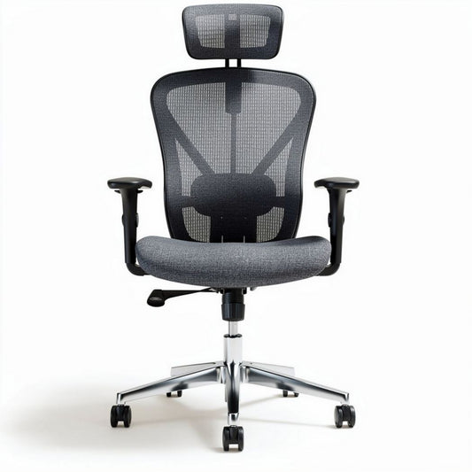 Chaise de bureau ajustable en simili cuir blanc avec base en bois 60 x 60 x 100cm