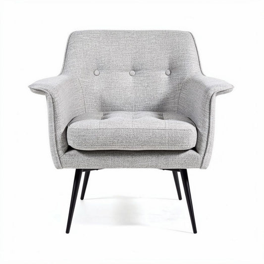 Fauteuil en velours bleu nuit avec pieds en bois dimensions 80 x 80 x 75cm